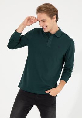 Erkek Koyu Yeşil Basic Sweatshirt - 50253121165