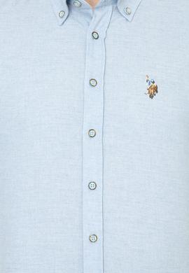 Erkek Açık Mavi Uzun Kollu Basic Gömlek - 50256166014