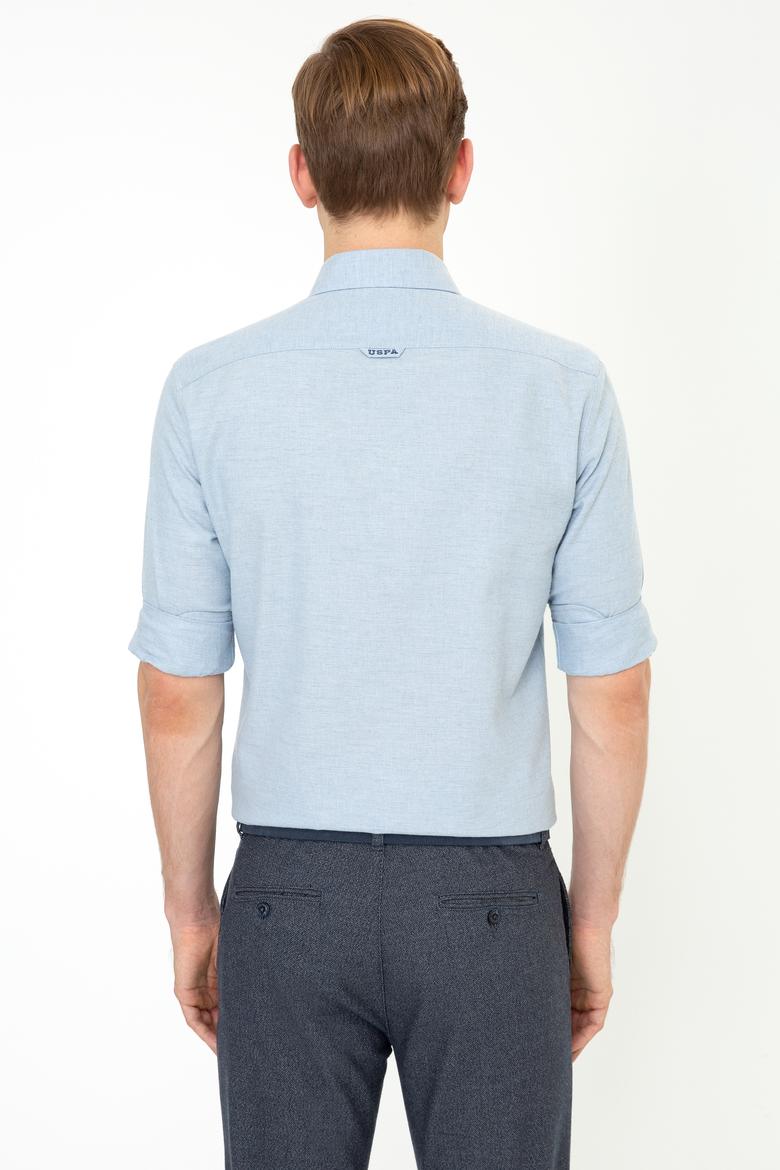 Erkek Açık Mavi Uzun Kollu Basic Gömlek - 50256166014