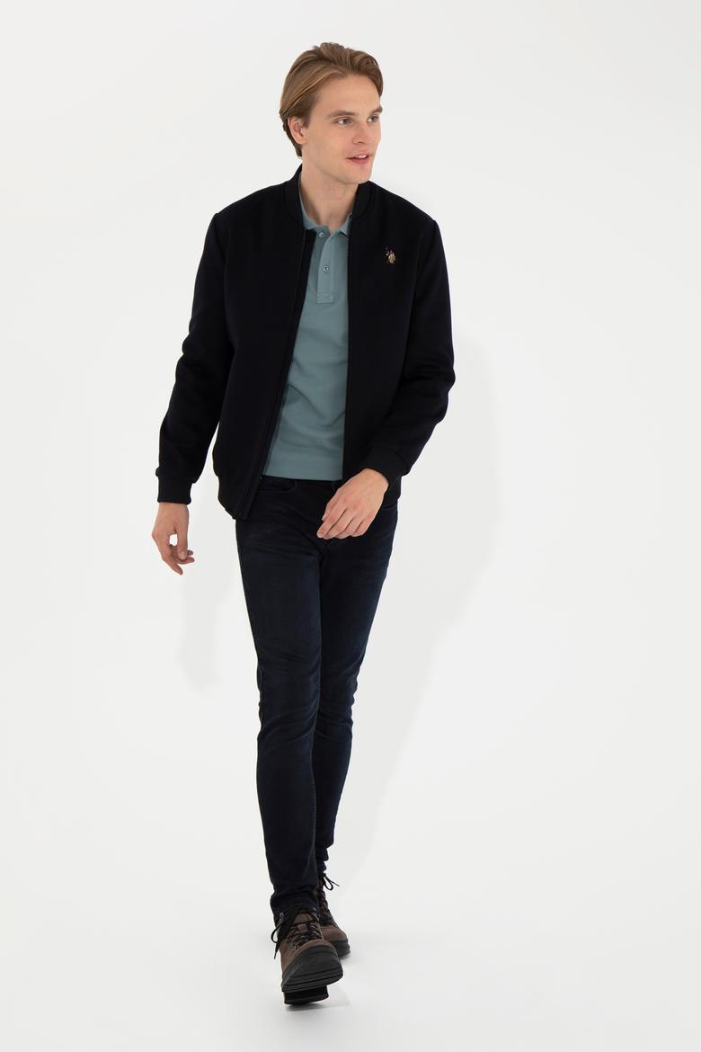 Erkek Lacivert Kaşe Kaban - 50260895005