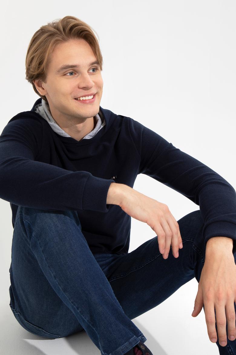 Erkek Lacivert Sweatshirt - 50256831006