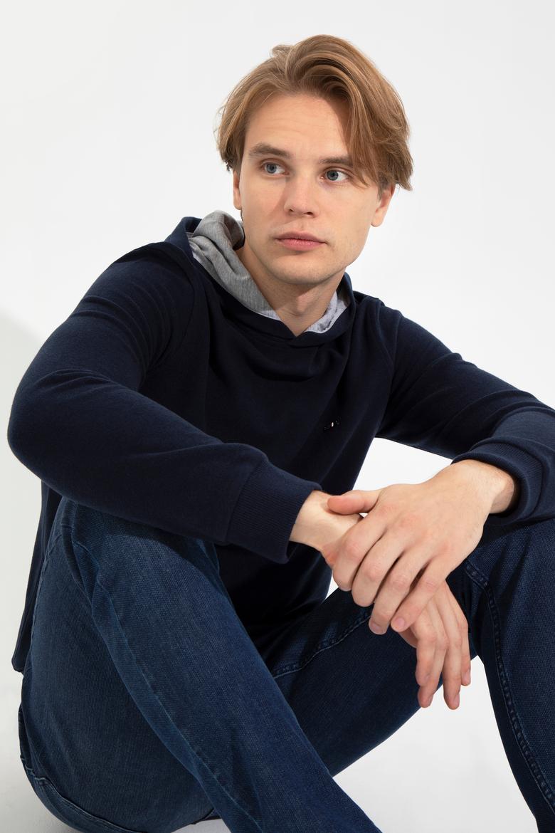 Erkek Lacivert Sweatshirt - 50256831006