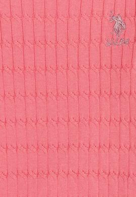 Kız Çocuk Açık Pembe Basic Bisiklet Yaka Kazak - 50257310077