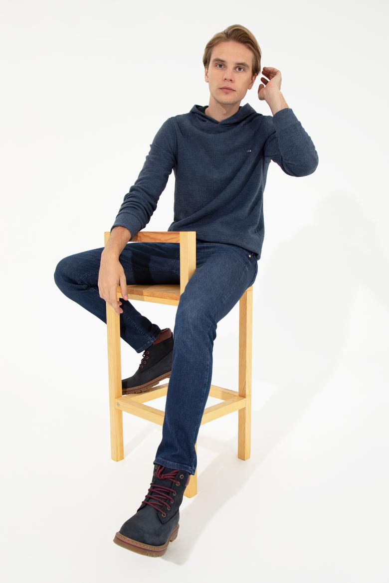 Erkek Koyu İndigo Sweatshirt - 50256831026