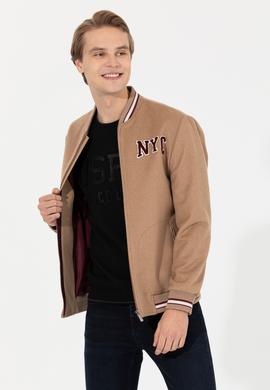 Erkek Camel Kaşe Kaban - 50253287035