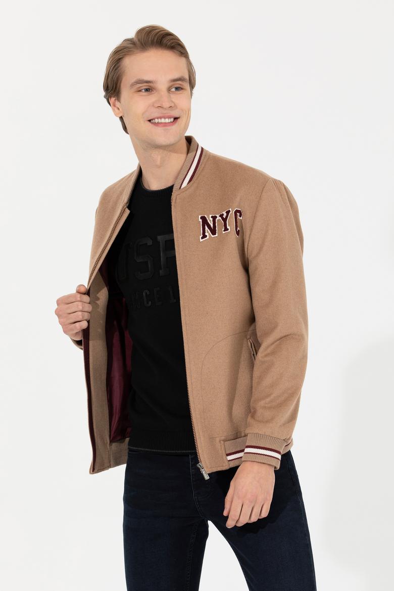 Erkek Camel Kaşe Kaban - 50253287035