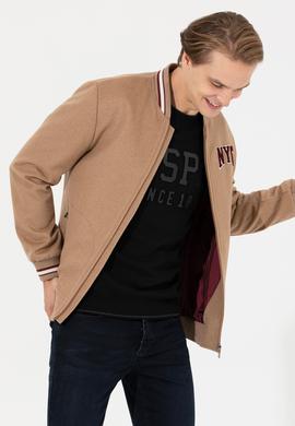 Erkek Camel Kaşe Kaban - 50253287035