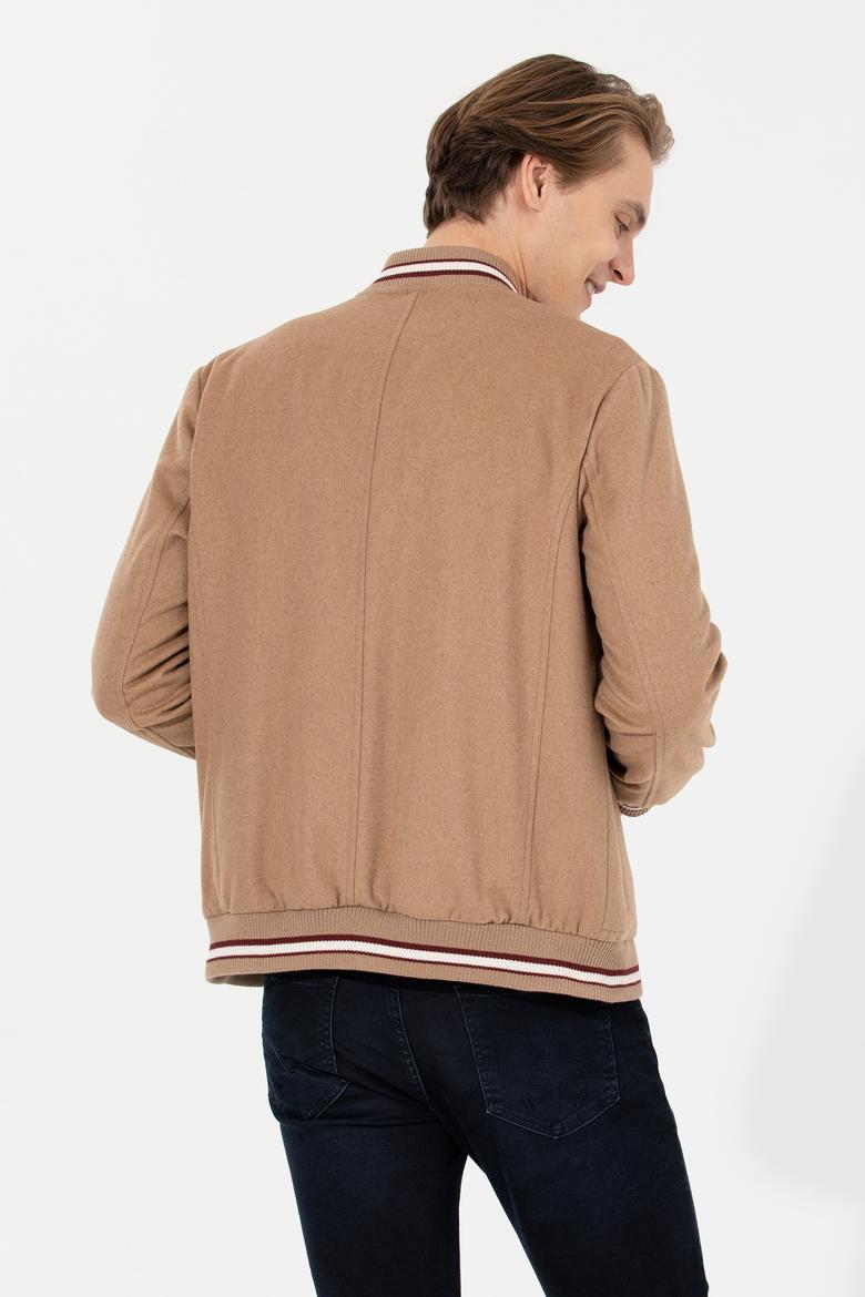 Erkek Camel Kaşe Kaban - 50253287035
