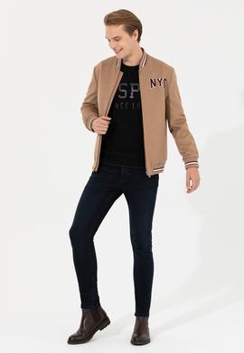 Erkek Camel Kaşe Kaban - 50253287035
