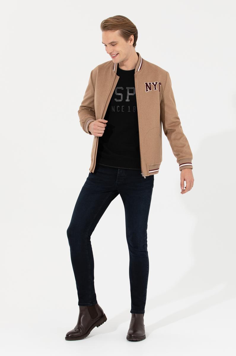 Erkek Camel Kaşe Kaban