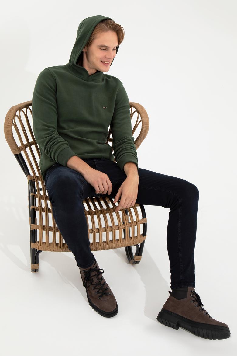 Erkek Açık Haki Sweatshirt