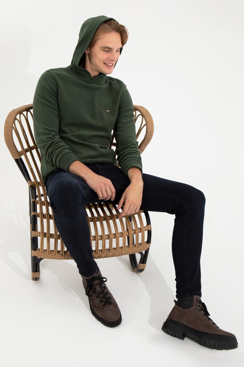 Erkek Açık Haki Sweatshirt