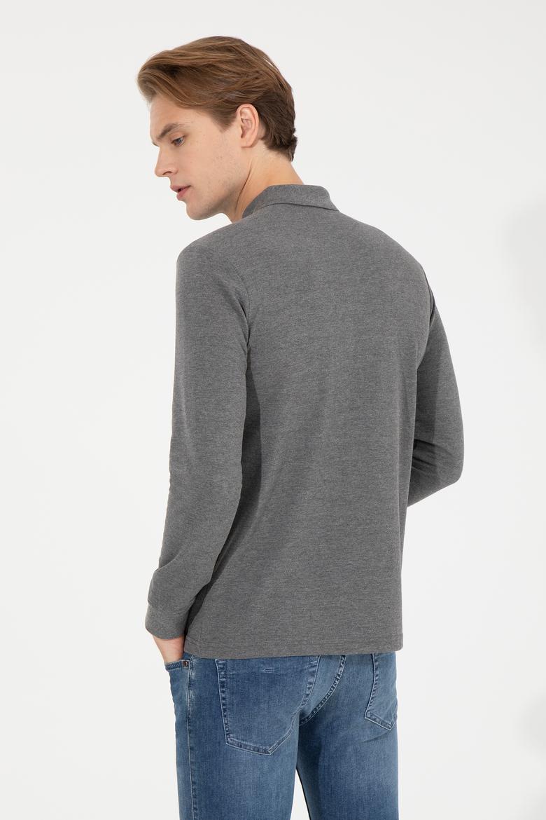 Erkek Antrasit Melanj Basic Sweatshirt - 50253121155