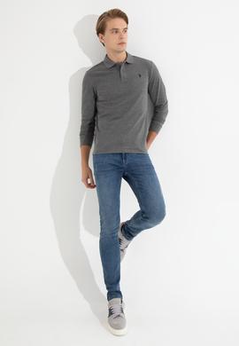 Erkek Antrasit Melanj Basic Sweatshirt - 50253121155