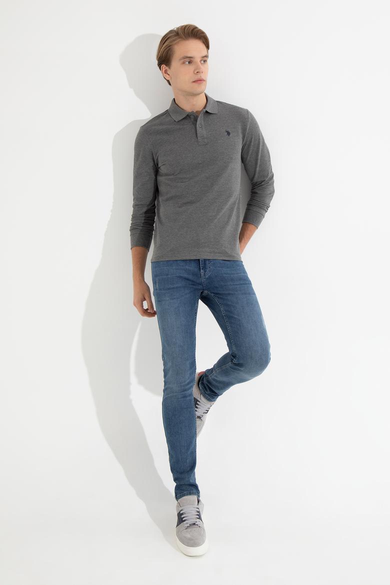 Erkek Antrasit Melanj Basic Sweatshirt - 50253121155