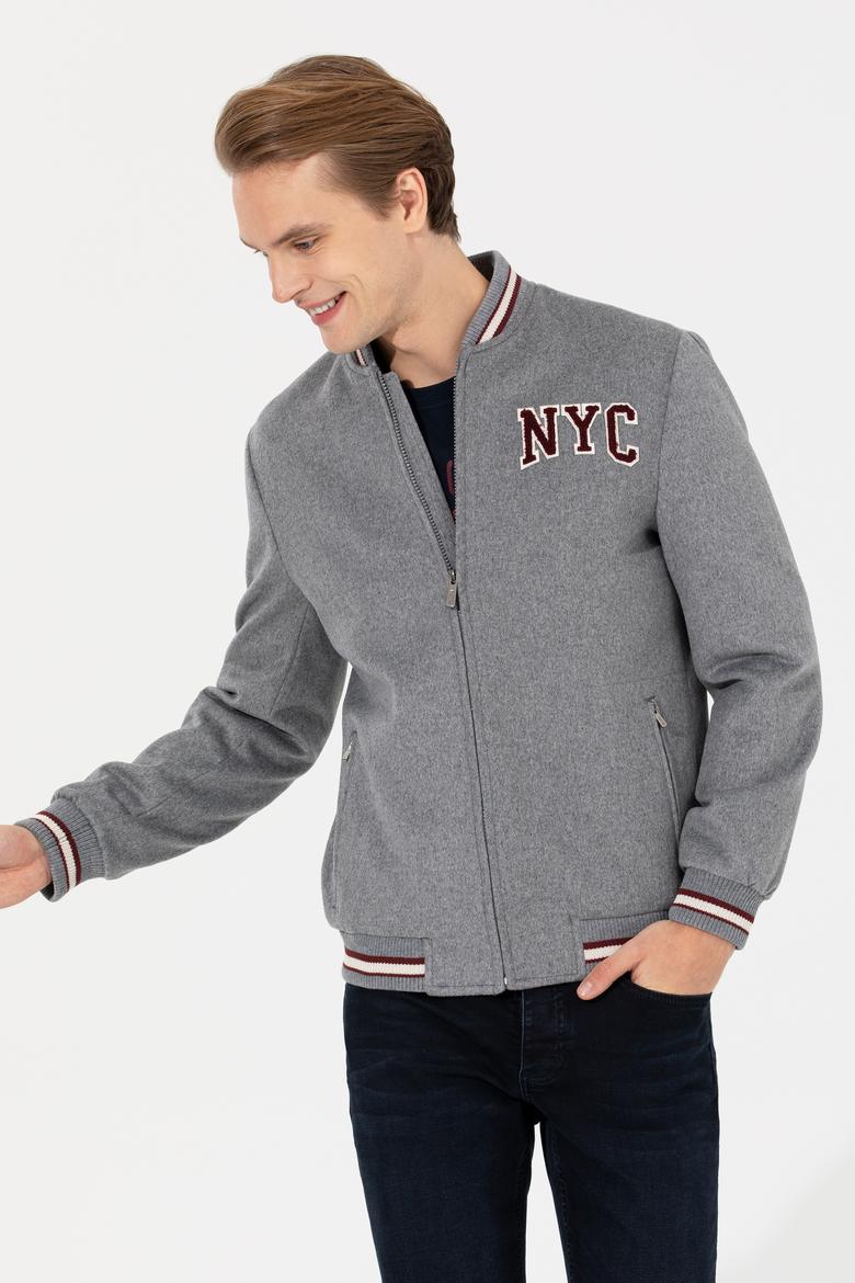 Erkek Antrasit Kaşe Kaban - 50253287015