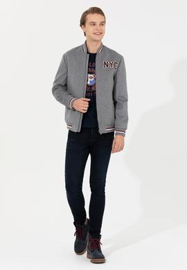 Erkek Antrasit Kaşe Kaban - 50253287015