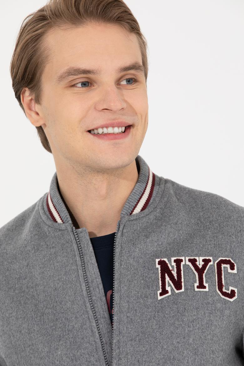 Erkek Antrasit Kaşe Kaban - 50253287015