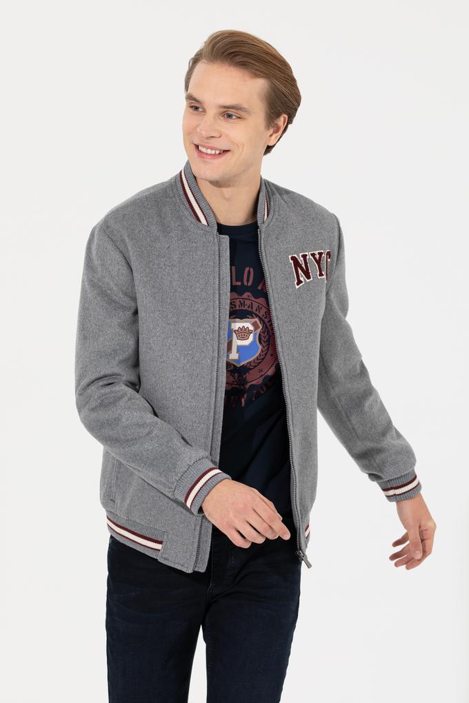 Erkek Antrasit Kaşe Kaban