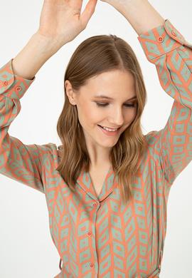 Kadın Kiremit Dokuma Elbise - 50237095002