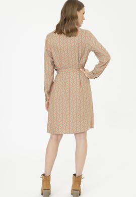 Kadın Kiremit Dokuma Elbise - 50237095002