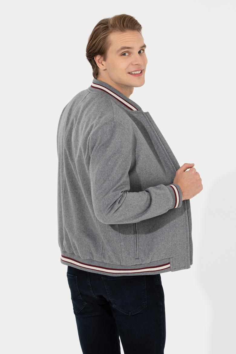 Erkek Antrasit Kaşe Kaban - 50253287015