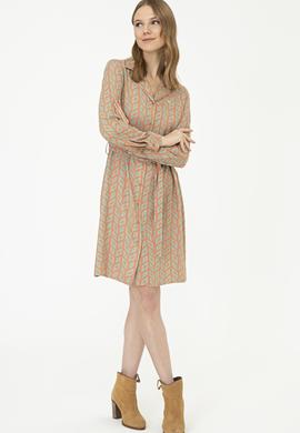 Kadın Kiremit Dokuma Elbise - 50237095002