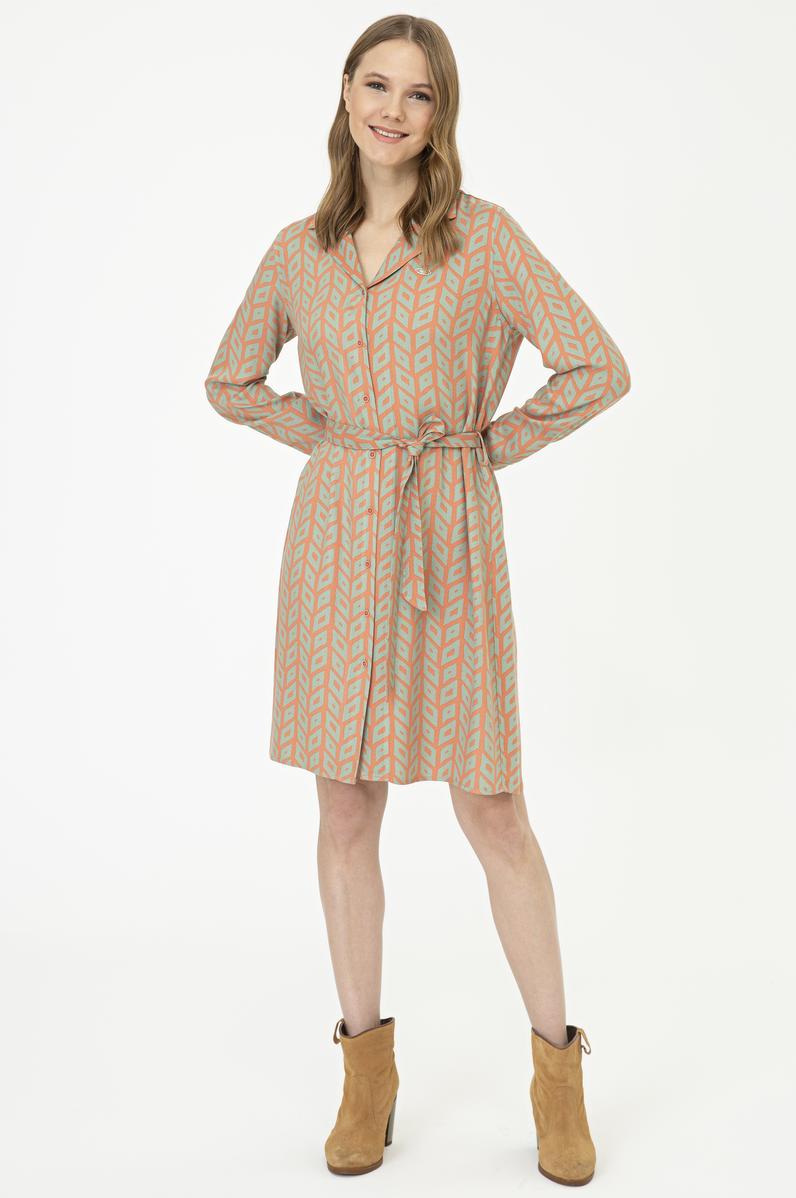 Kadın Kiremit Dokuma Elbise