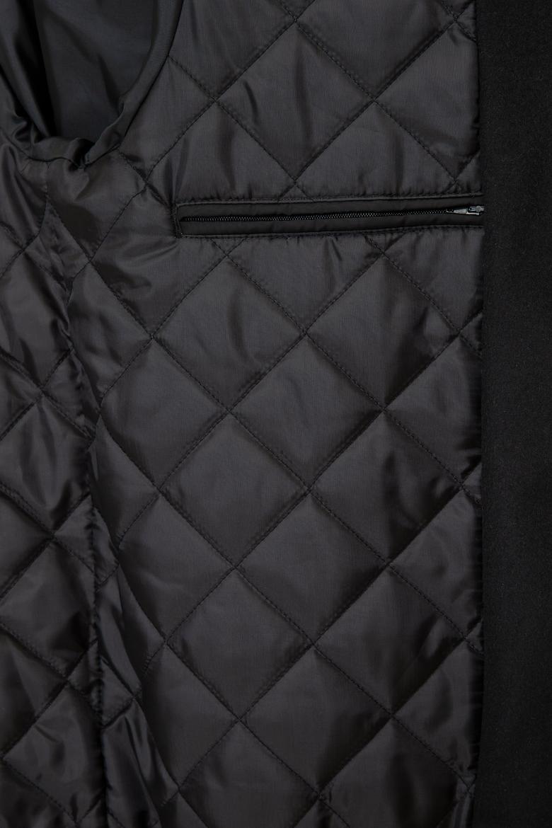 Erkek Siyah Kaşe Kaban - 50238326026