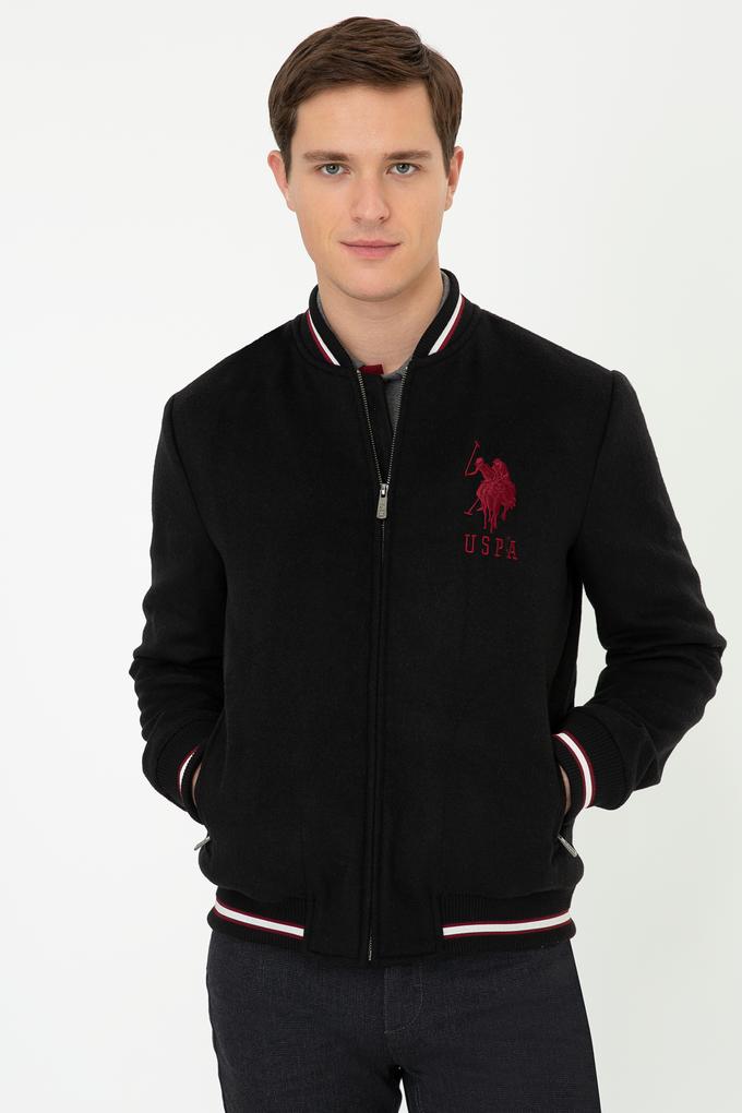 Erkek Siyah Kaşe Kaban