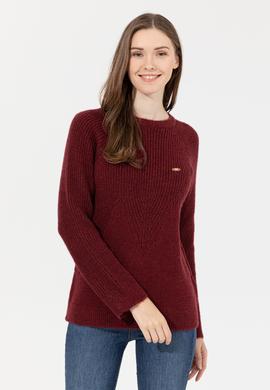 Kadın Bordo Kazak - 50237627030