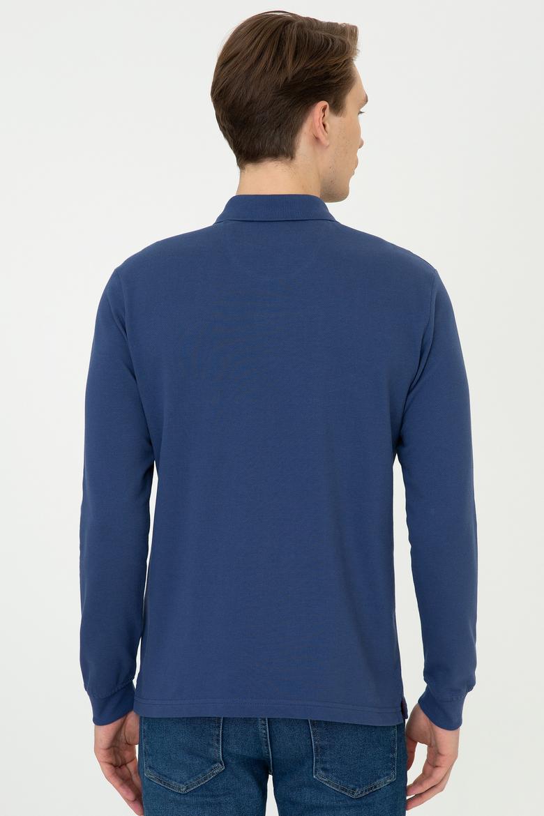 Erkek Koyu İndigo Basic Sweatshirt - 50238250165