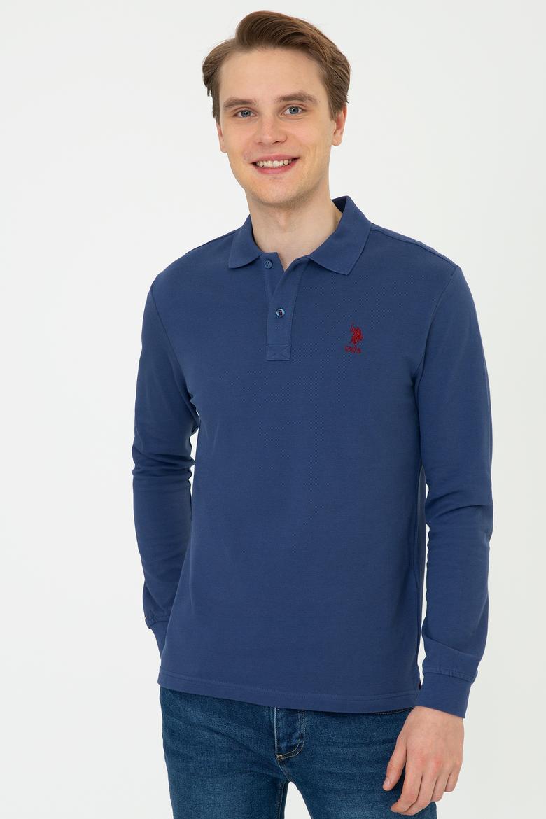 Erkek Koyu İndigo Basic Sweatshirt