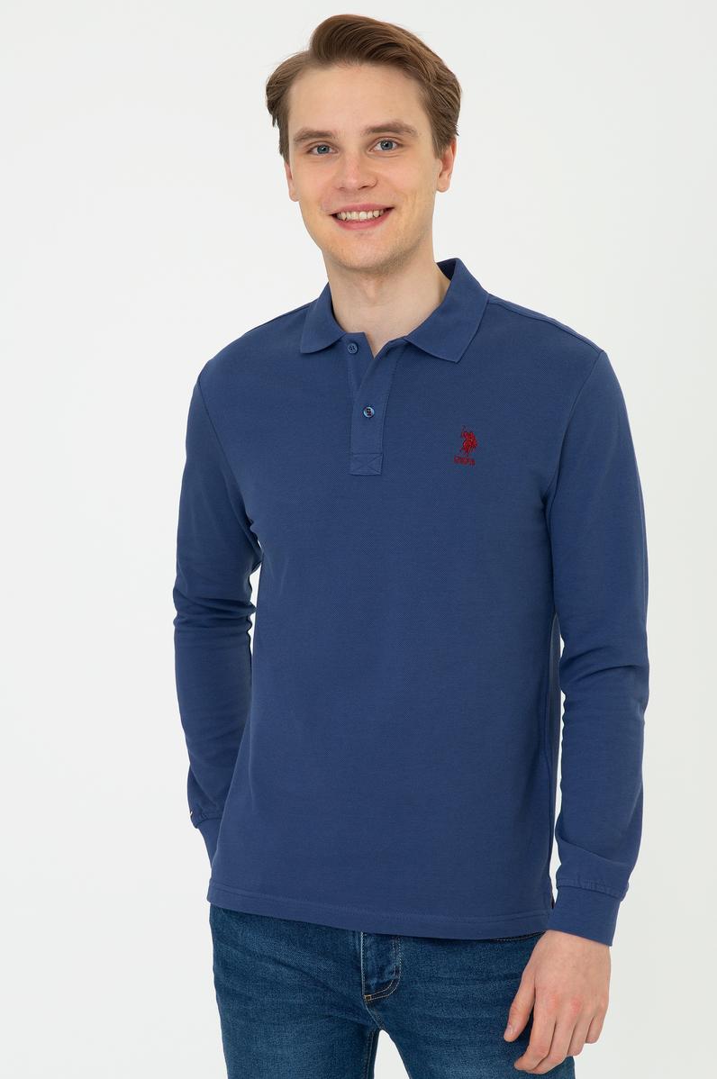 Erkek Koyu İndigo Basic Sweatshirt