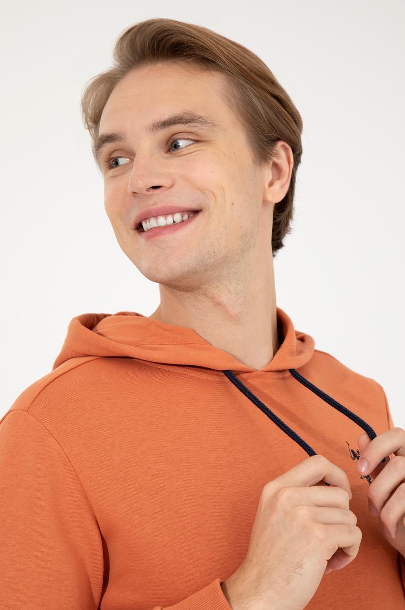 Erkek Kiremit Basic Sweatshirt