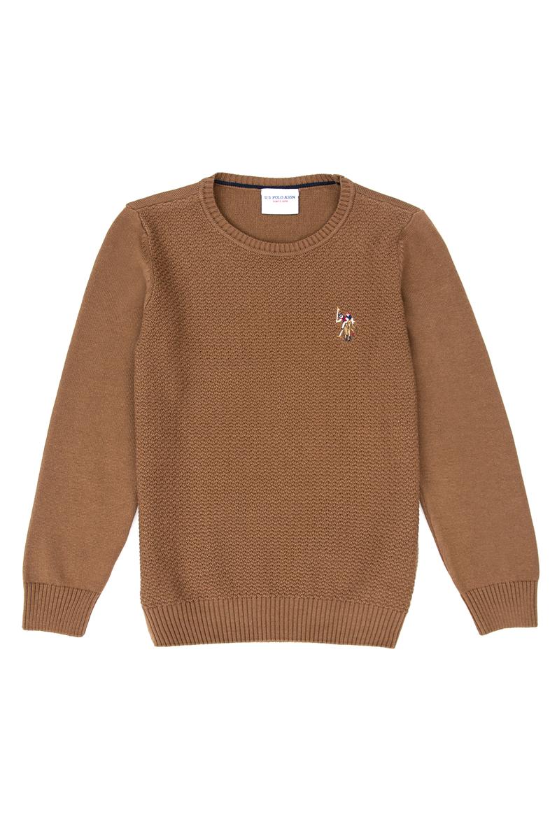 Erkek Çocuk Yeşil Bisiklet Yaka Triko Kazak