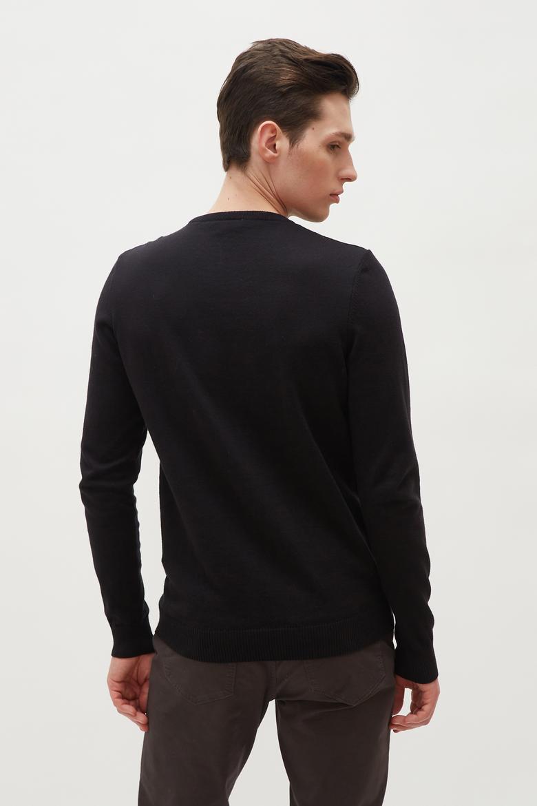 Erkek Siyah Basic Kazak - 50236971009