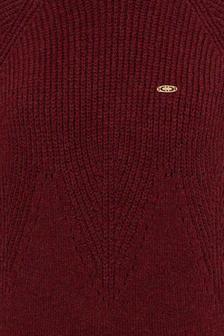 Kadın Bordo Kazak - 50237627030