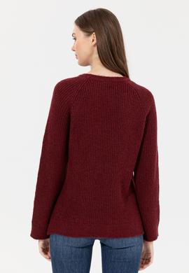 Kadın Bordo Kazak - 50237627030