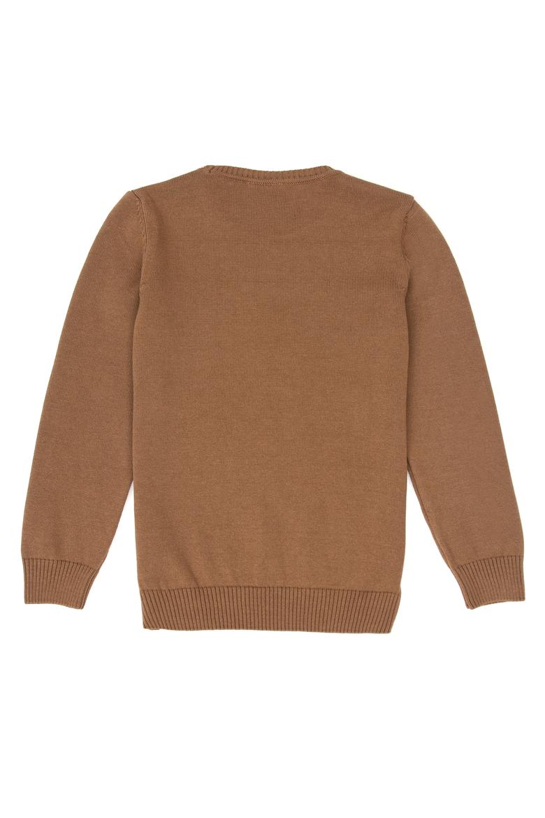 Erkek Çocuk Yeşil Bisiklet Yaka Triko Kazak - 50237149055