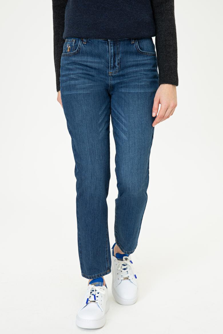 Kadın Koyu Mavi Jean Pantolon - 50238183002