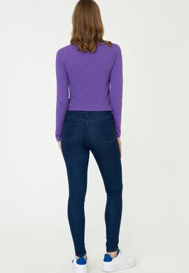 Kadın Koyu Mavi Jean Pantolon - 50238200003