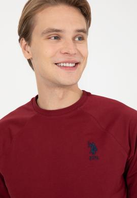 Erkek Bordo Basic Sweatshirt - 50253181109