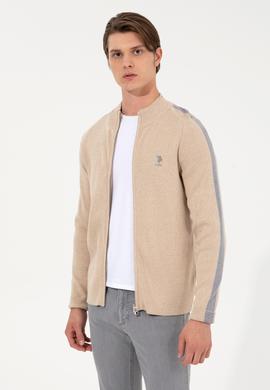 Erkek Bej Melanj Triko Hırka - 50237275002