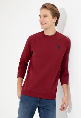 Erkek Bordo Basic Sweatshirt - 50253181109