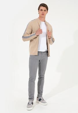 Erkek Bej Melanj Triko Hırka - 50237275002