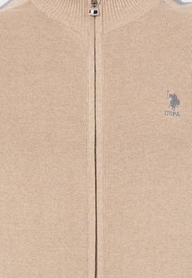 Erkek Bej Melanj Triko Hırka - 50237275002