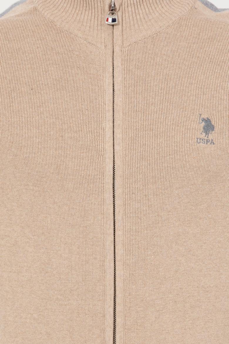 Erkek Bej Melanj Triko Hırka - 50237275002