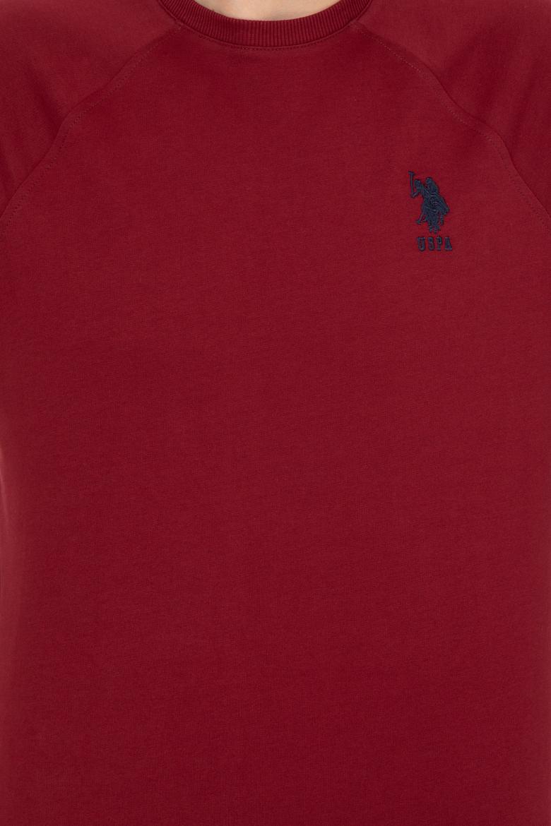 Erkek Bordo Basic Sweatshirt - 50253181109