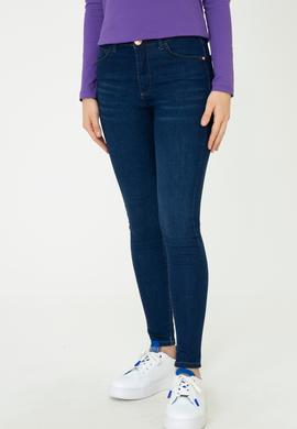 Kadın Koyu Mavi Jean Pantolon - 50238200003